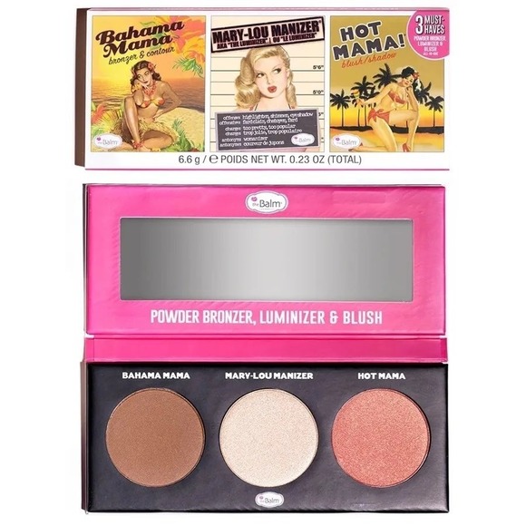 Brand new! The Balm Bahama Mama Mary-Lou Manizer Hot Mama 3-in-1 Bronzer Blush - Picture 1 of 1